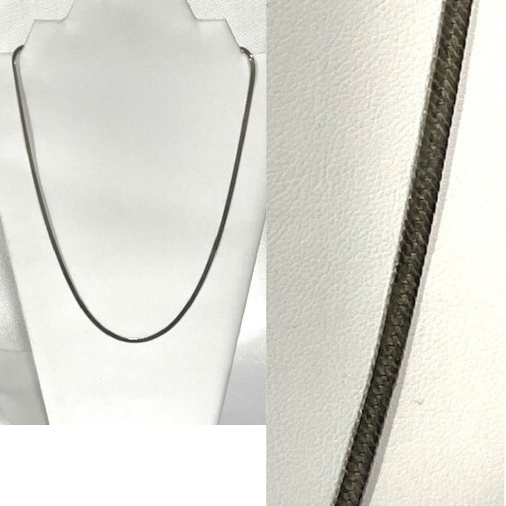 925 silver 24" 3MM herringbone necklace.